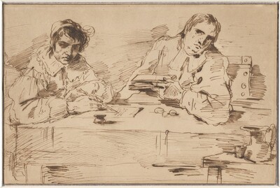 Self-Portrait Writing with a Companion
