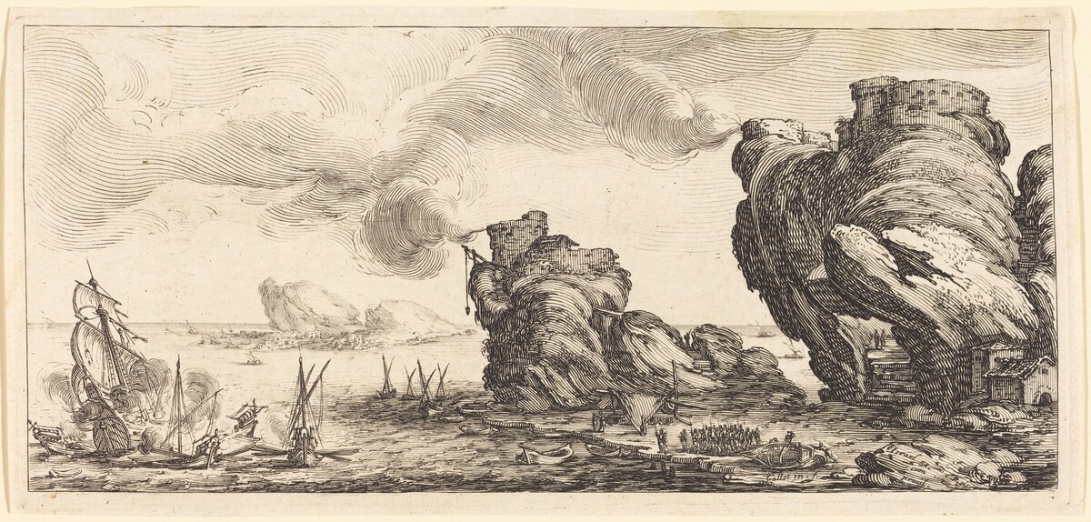 The Naval Battle by Jacques Callot