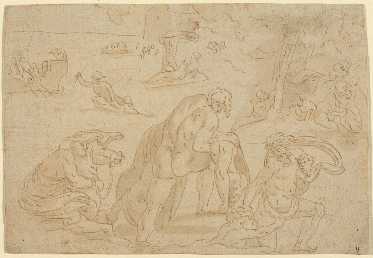 The Deluge, from the Loggia of the Vatican by after Raphael