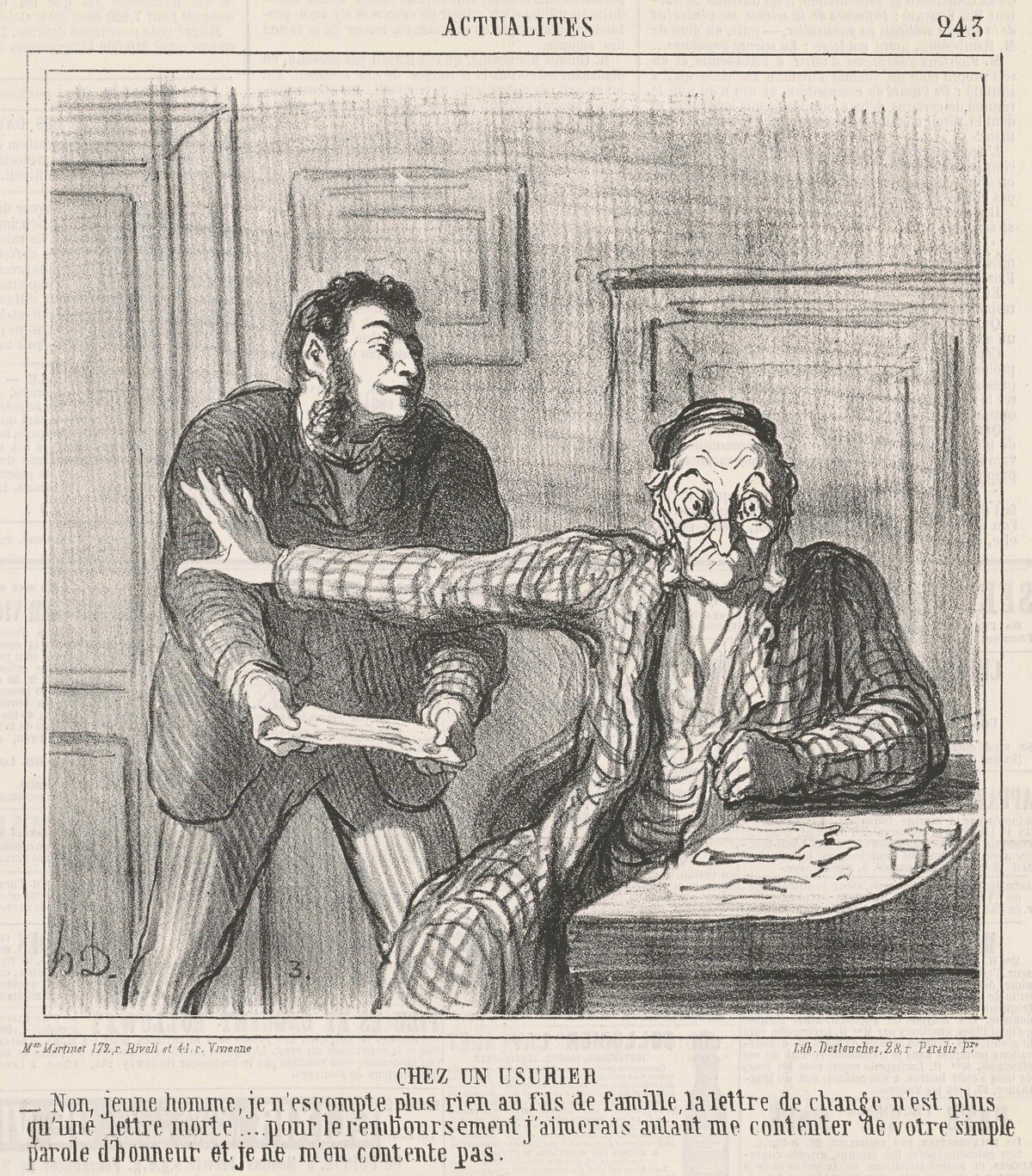 Chez un usurier by Honoré Daumier
