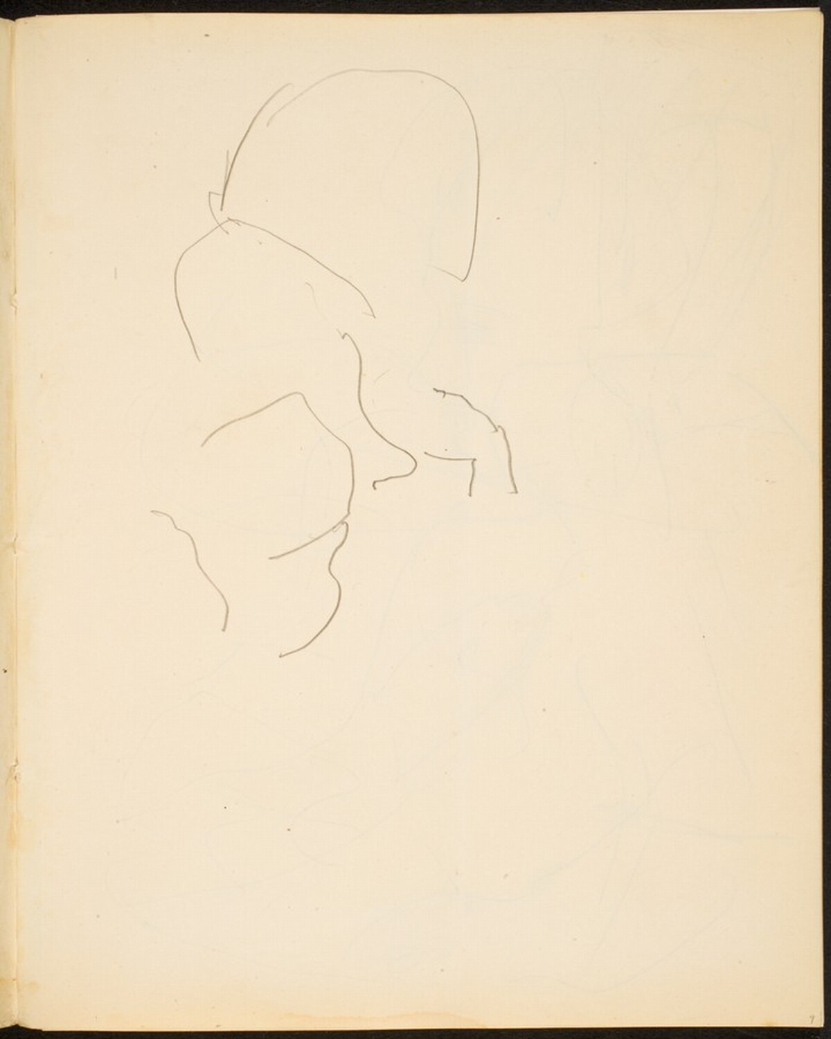 Begonnenes Skizze (Sketch of Face) [p. 9] by Max Beckmann