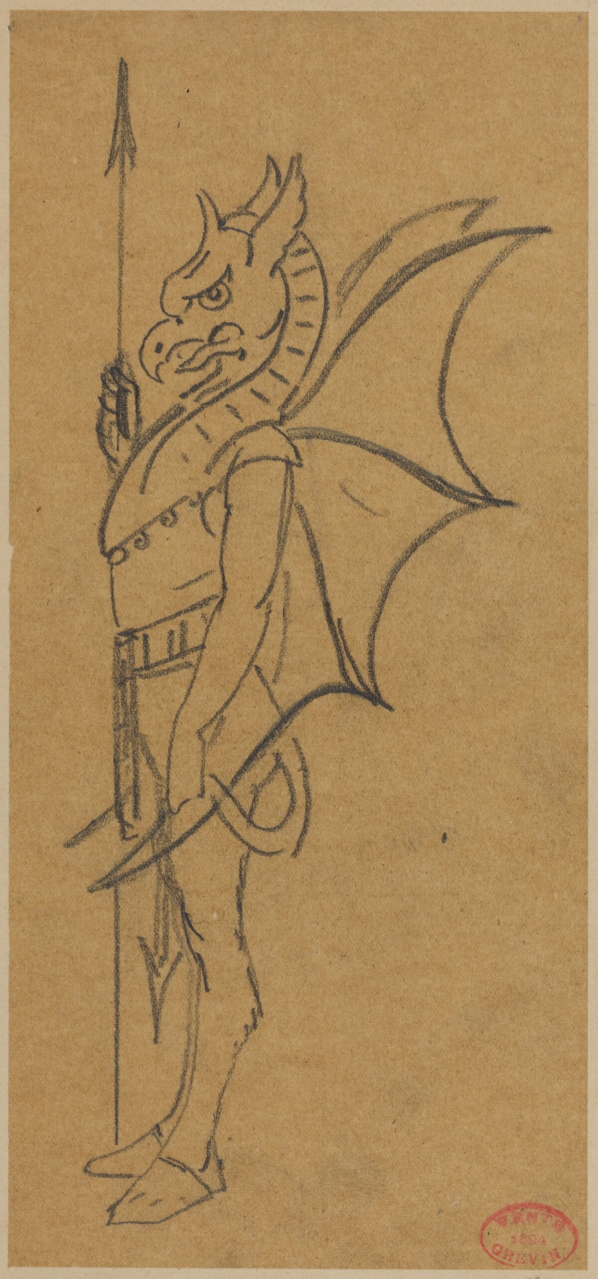 Figure Dressed as a Griffin by Alfred Grévin
