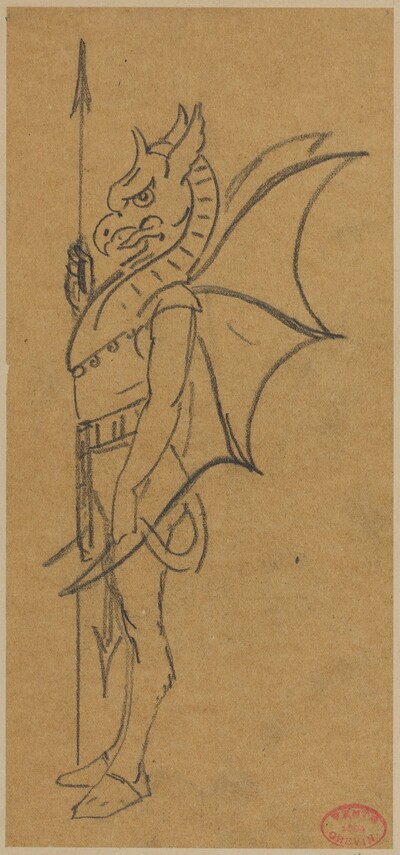 Figure Dressed as a Griffin