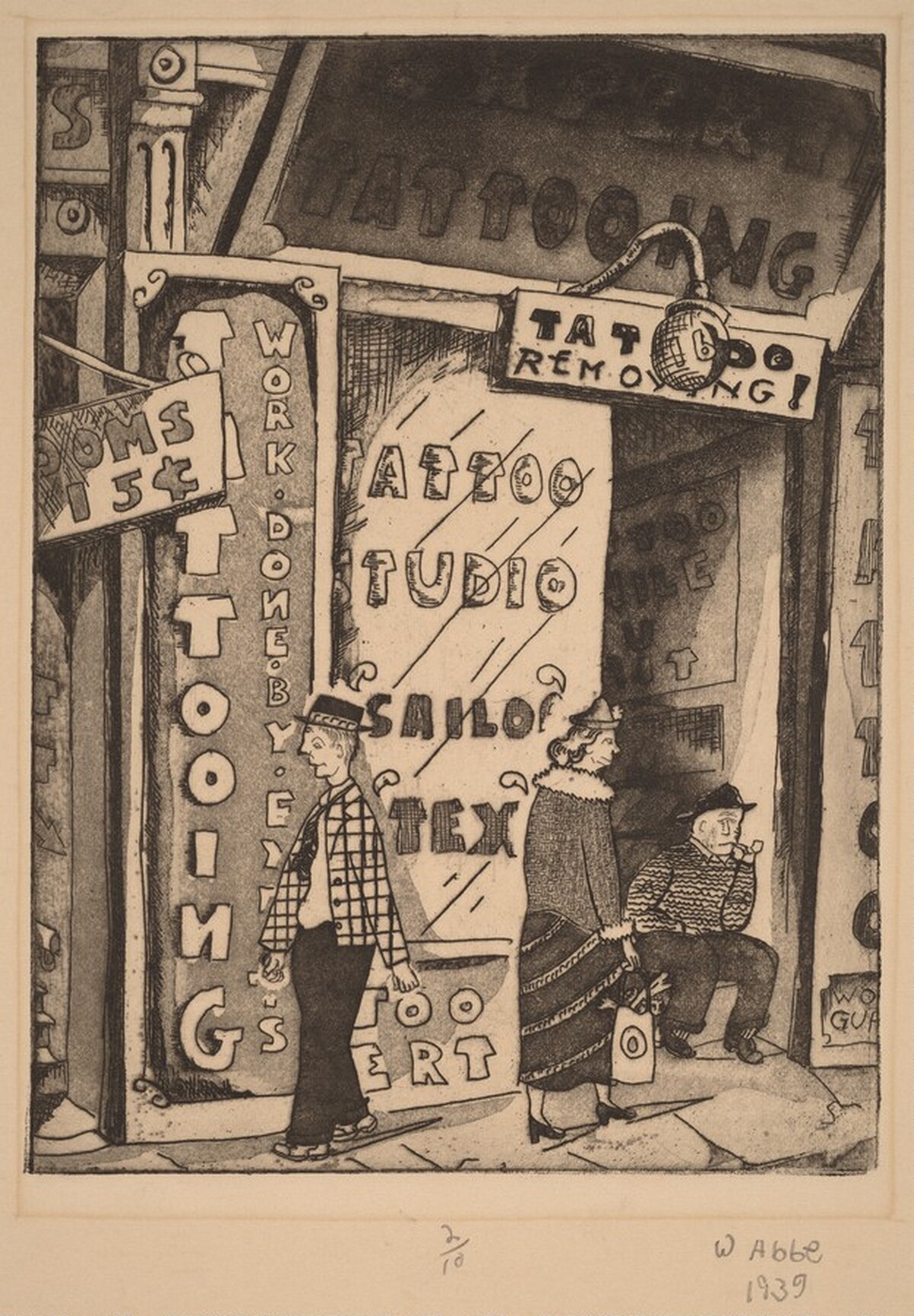 Untitled (Tattoo Parlor) by William Parker Abbe