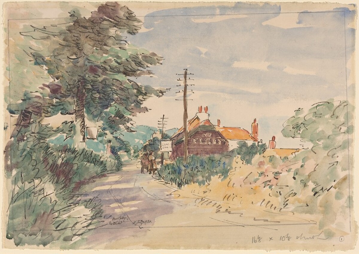 Black Boy Inn, Nettlebed by James McBey