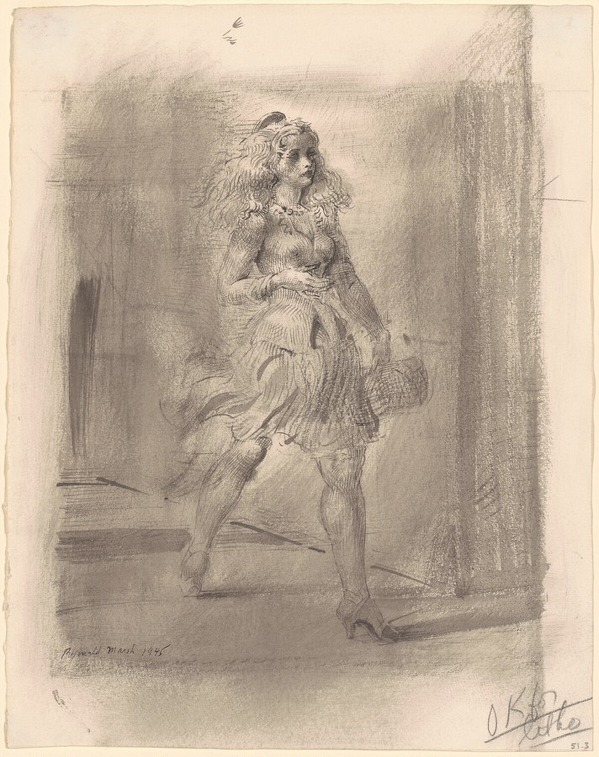 Girl Walking (Elevated) by Reginald Marsh