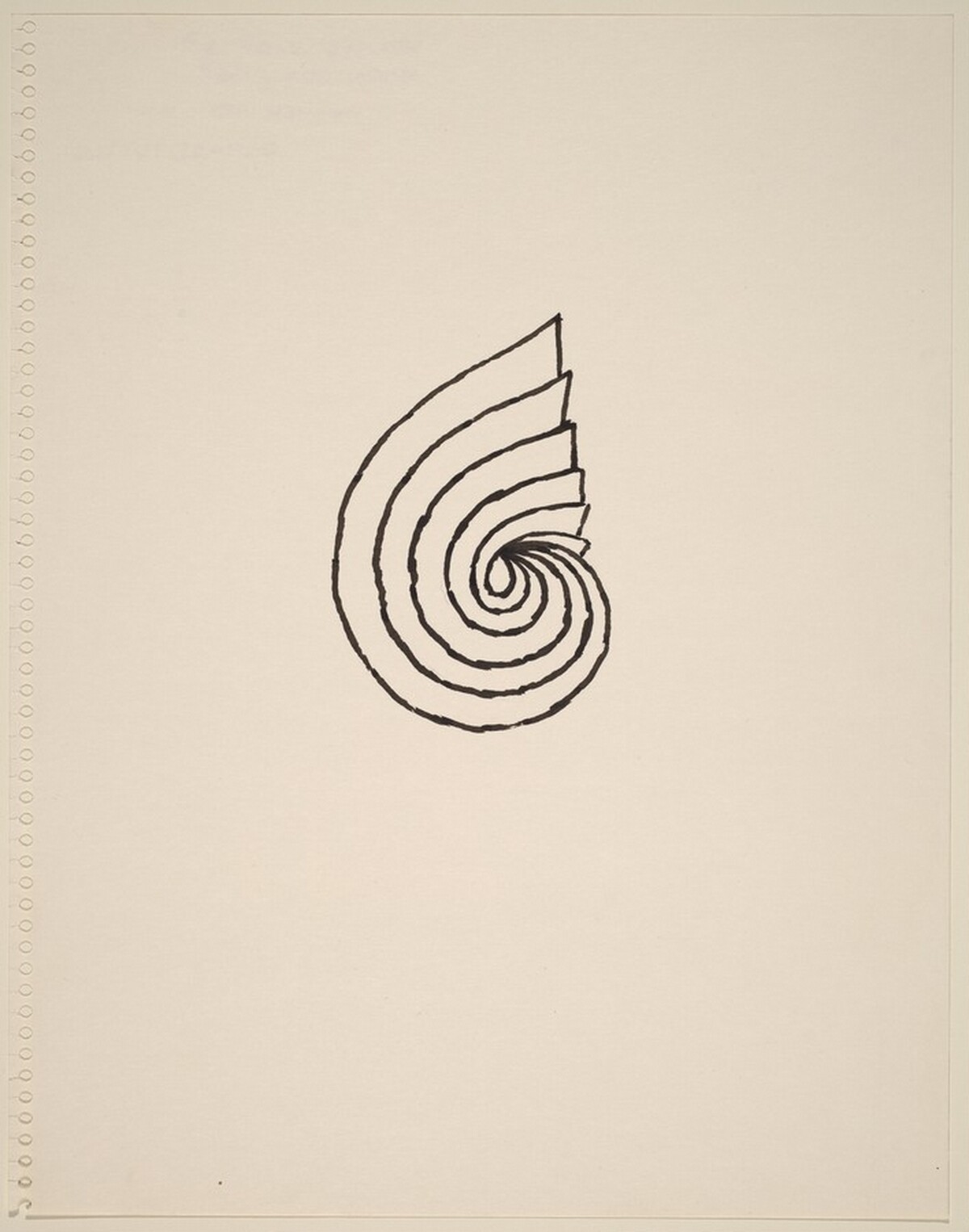 Rendering for the Twelfth of Thirteen Spiral Drawings by Richard Tuttle