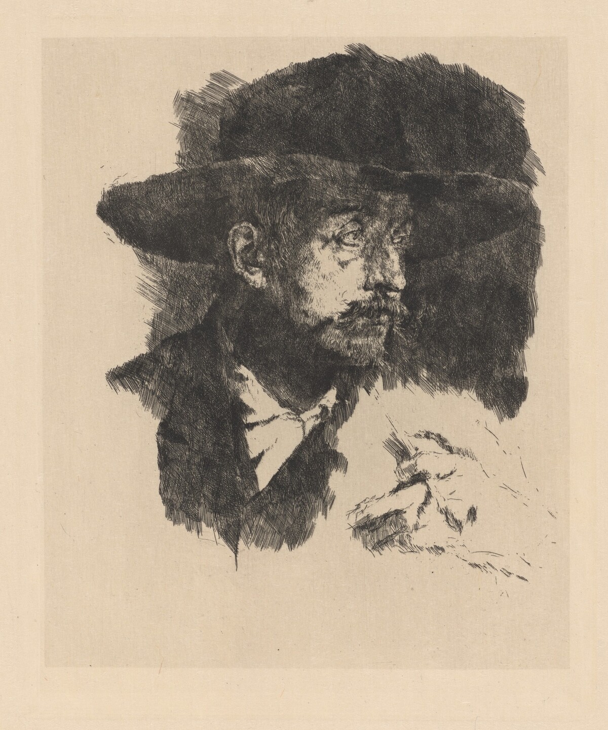 The Smoker (Portrait of the Painter Horstig) by Wilhelm Leibl