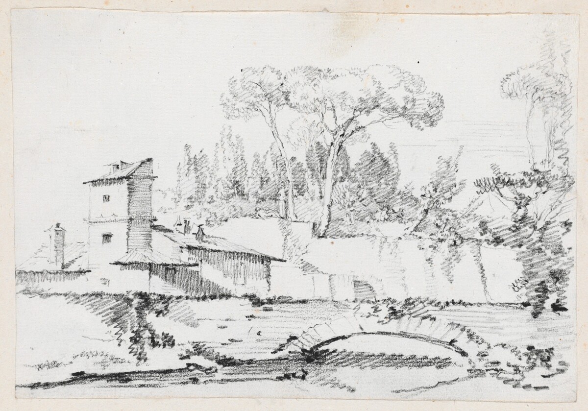 View of the Prato of the Villa Borghese by Joseph-Marie Vien