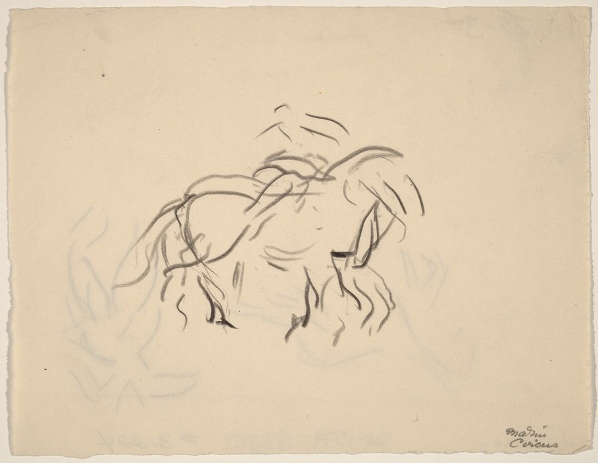 Movement, Circus Horse and Rider [recto] by John Marin