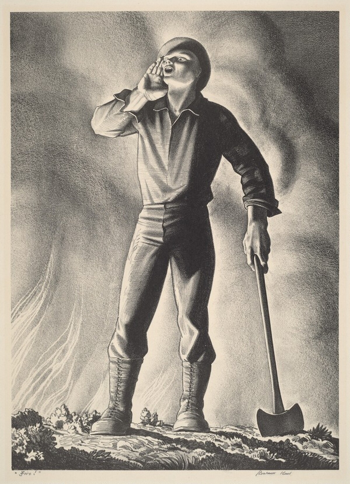 Fire! by Rockwell Kent