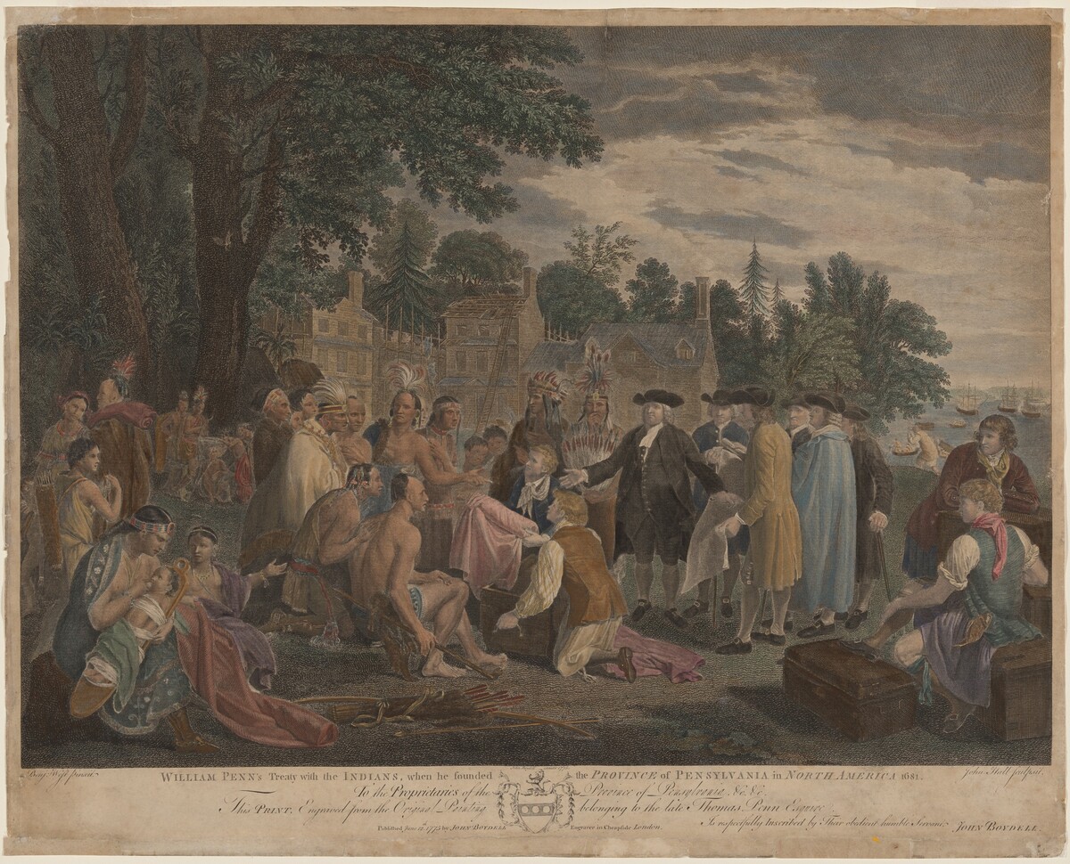 William Penn's Treaty with the Indians by John Hall, after Benjamin West