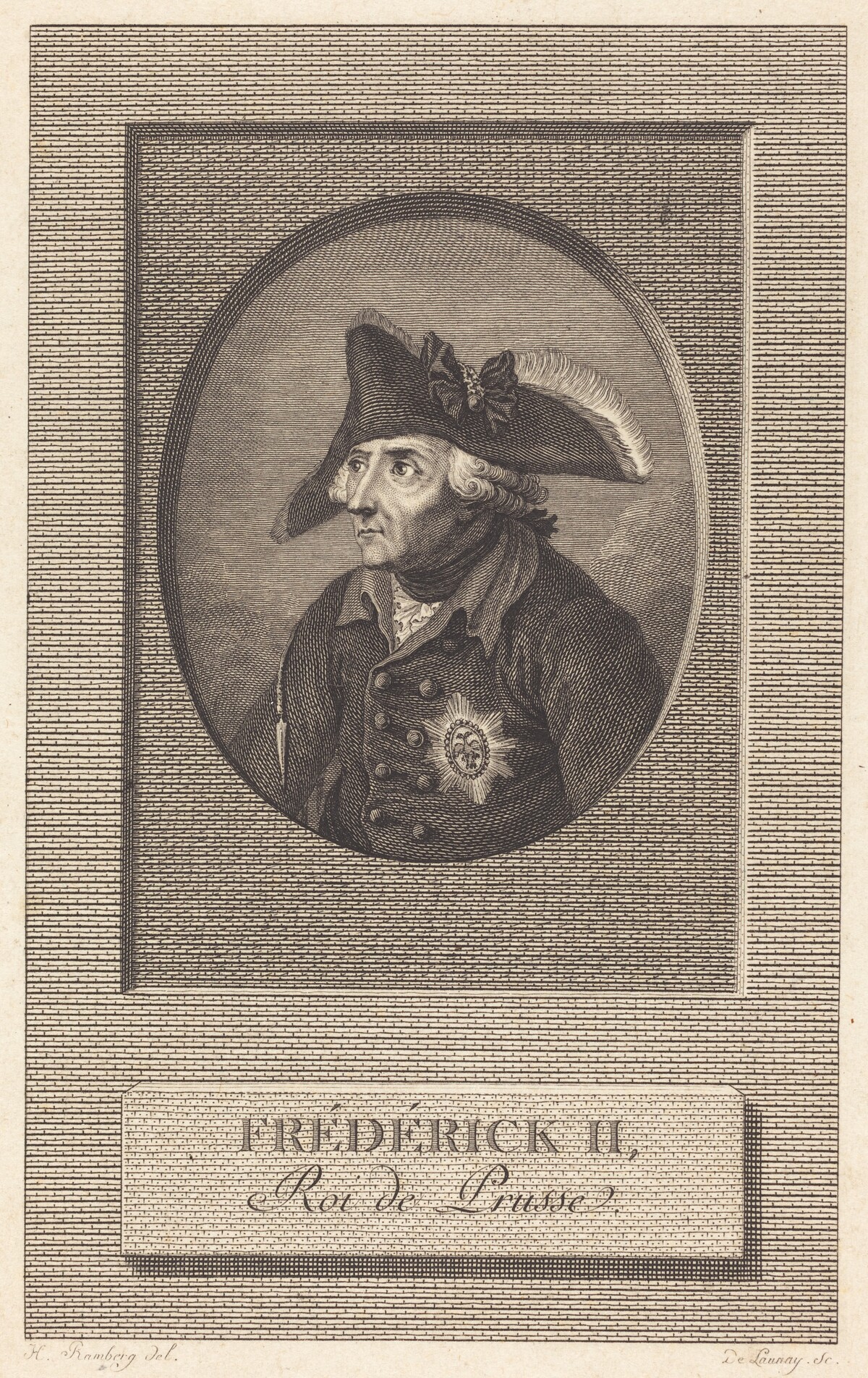 Frederick the Great, King of Prussia by Nicolas Delaunay after Johann Heinrich Ramberg
