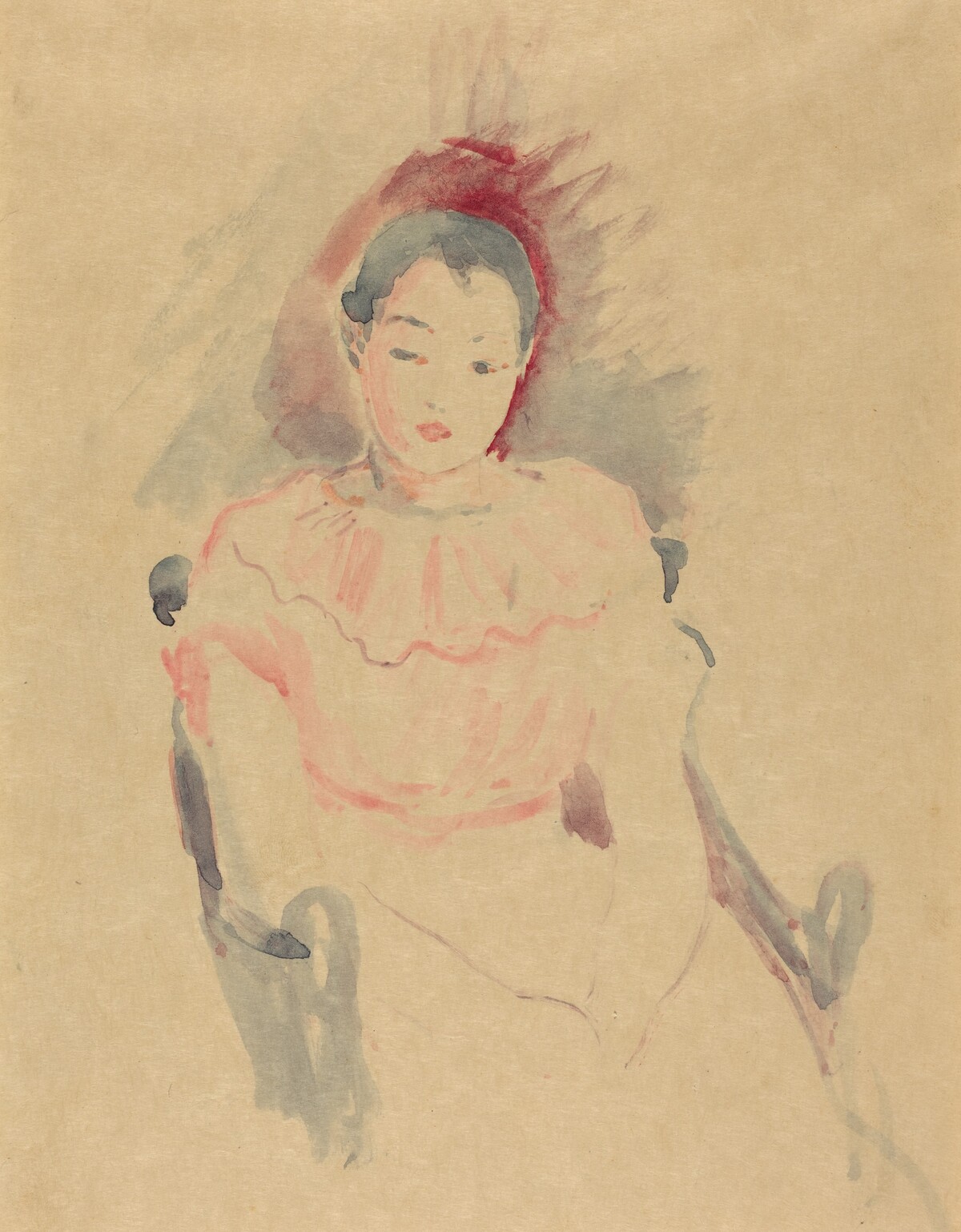 Girl Seated by Berthe Morisot