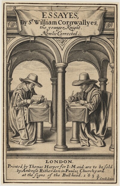 Title Page to Sir William Cornwally's Essays