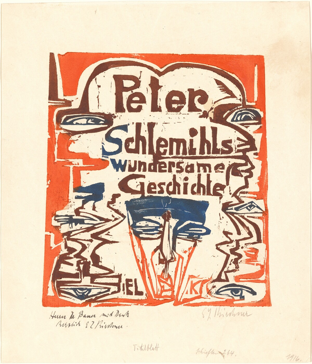 Peter Schlemihls wundersame Geschichte (Peter Schlemihl's Wondrous Story) (Title Page) by Ernst Ludwig Kirchner