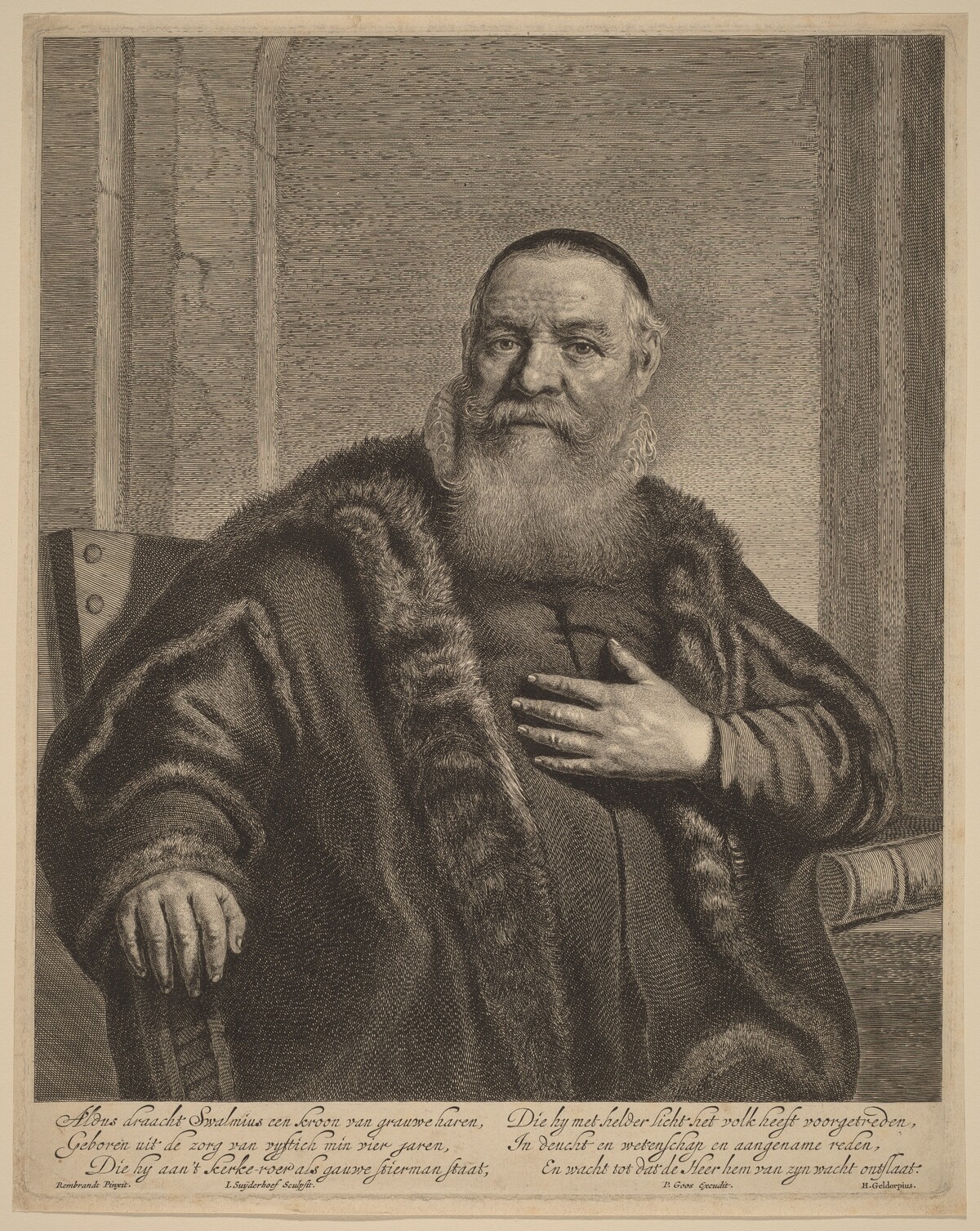 Eleazer Swalmius by Jonas Suyderhoff after Rembrandt van Rijn
