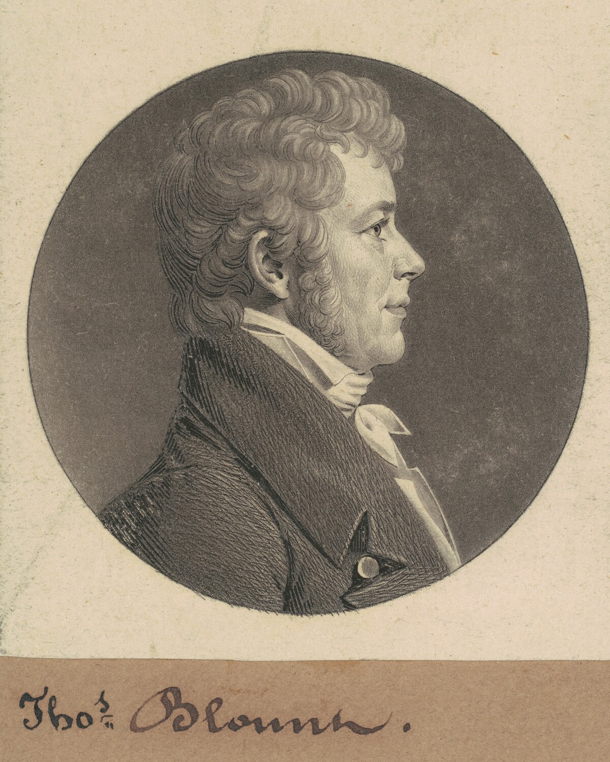 Thomas Blount by Charles B. J. Févret de Saint-Mémin