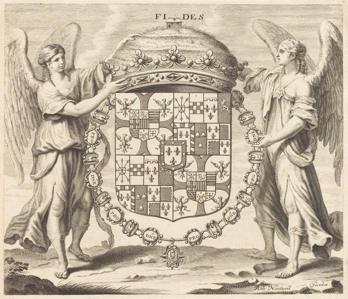 Arms of Charles II, Duc de Mantoue by Robert Nanteuil