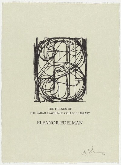 Bookplate for the Friends of the Sarah Lawrence College Library