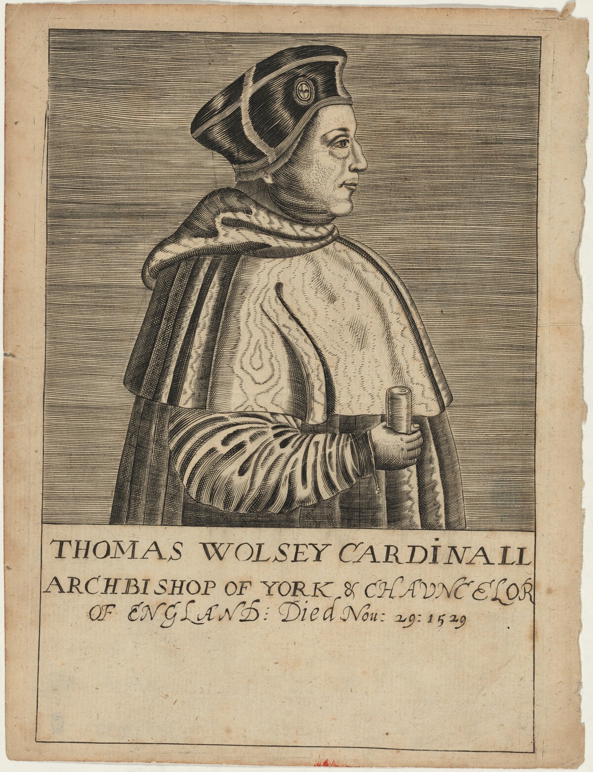 Thomas Wolsey, Cardinal by Renold Elstrack