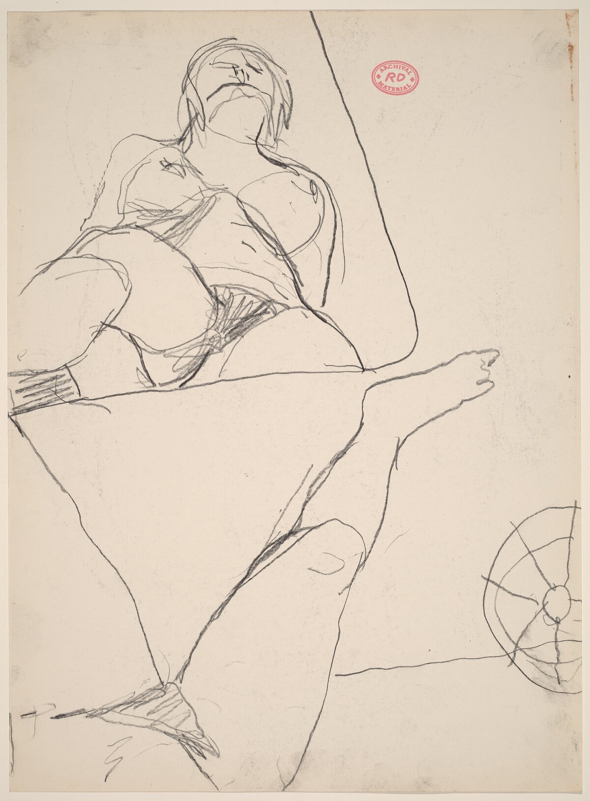 Untitled [female nude reflected in mirror] by Richard Diebenkorn