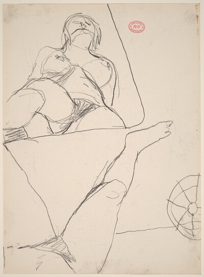 Untitled [female nude reflected in mirror]