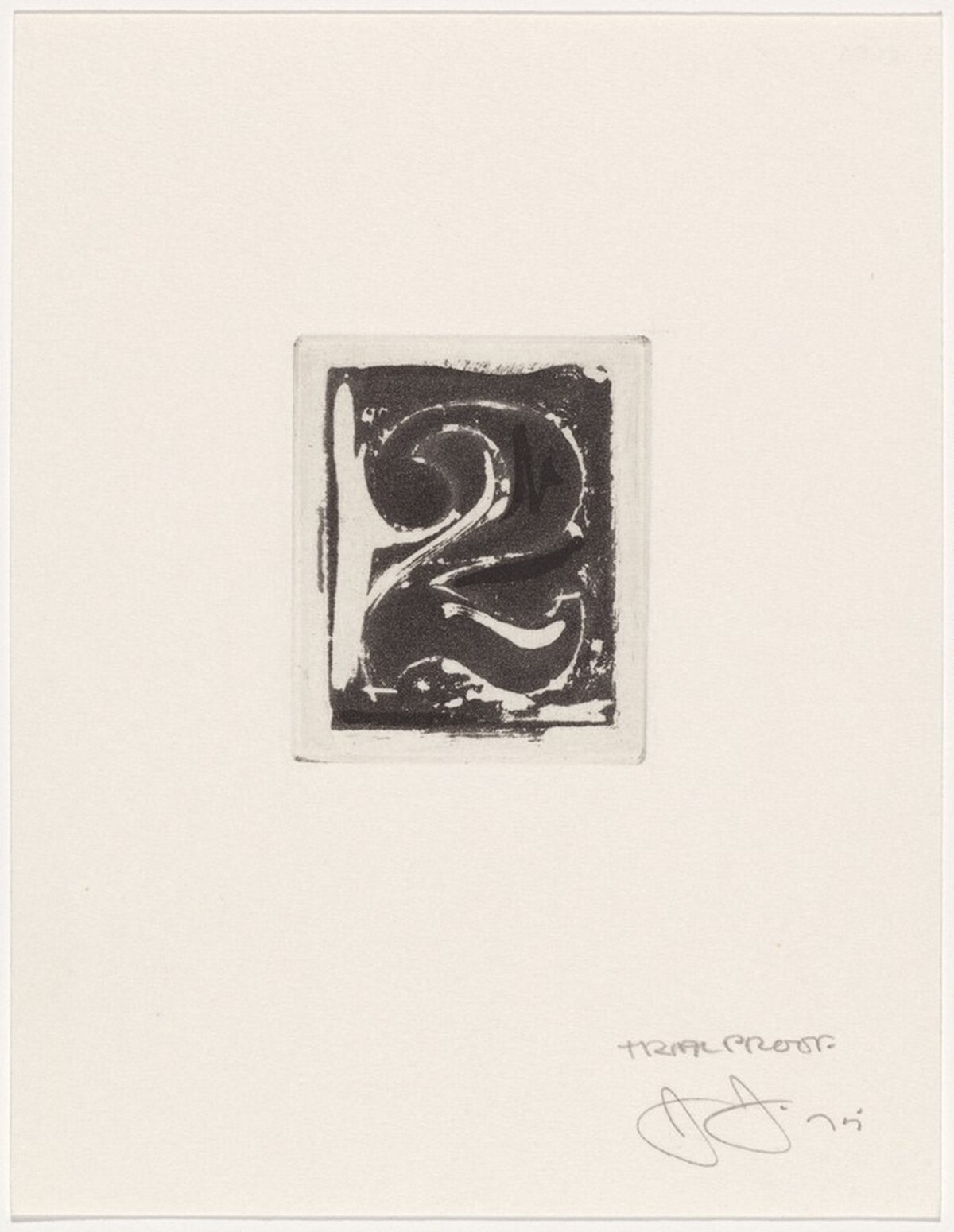0-9 [trial proof, figure 2] by Jasper Johns