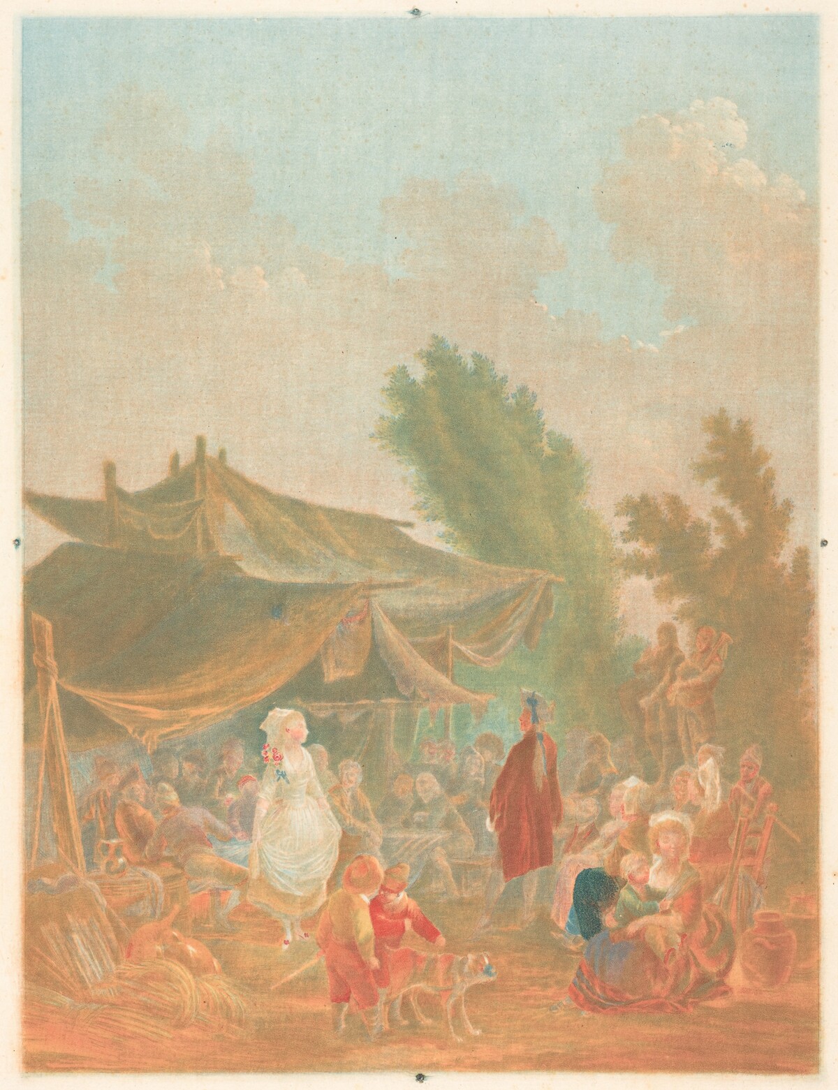 Noce de Village (Village Wedding) by Charles-Melchior Descourtis after Nicolas Antoine Taunay