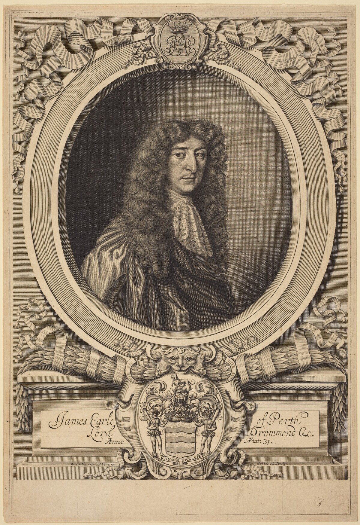 James Drummond, Earl of Perth by William Faithorne after Sir Peter Lely