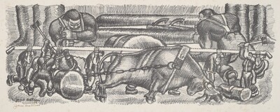 Untitled (Logging, With Paul Bunyan and Babe)