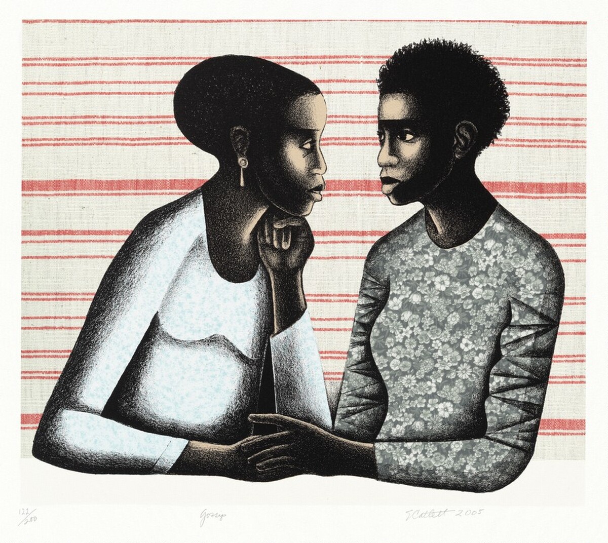 Gossip by Elizabeth Catlett