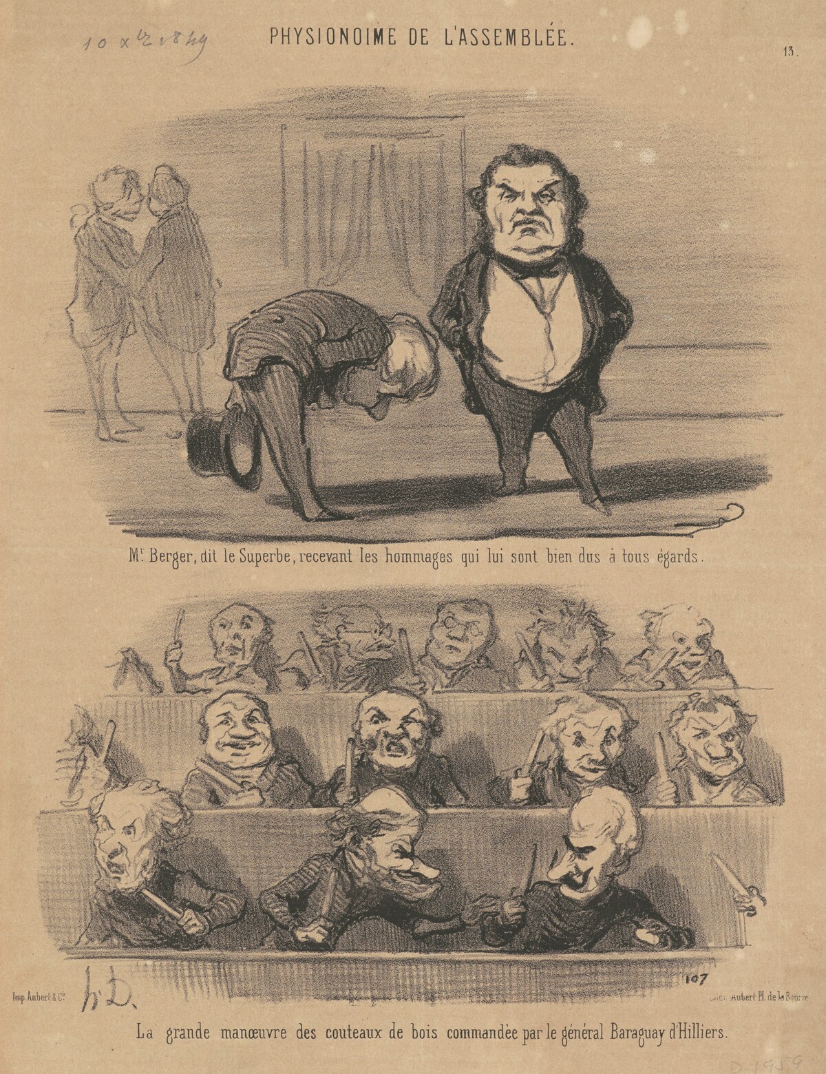 M. Berger, dit le superbe ... by Honoré Daumier