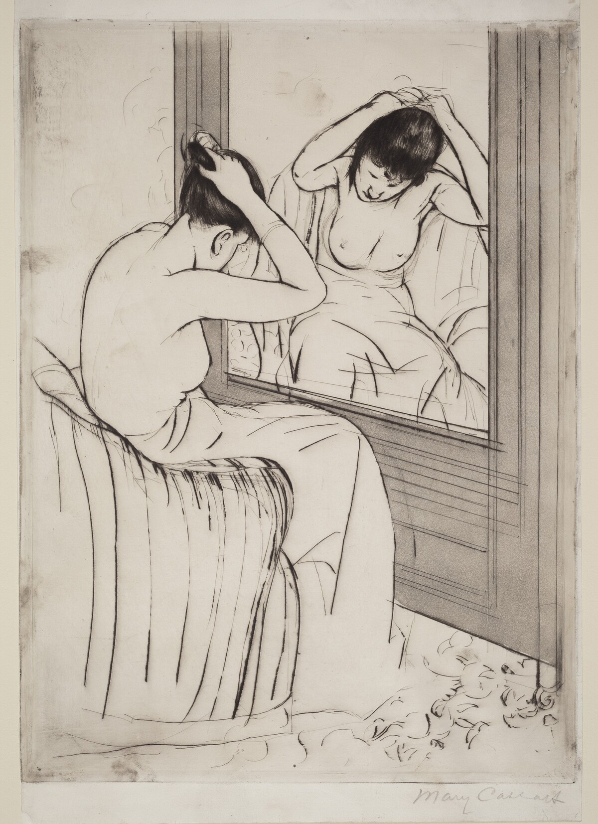 The Coiffure by Mary Cassatt