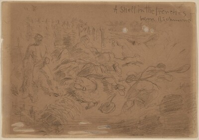A Shell in the Trenches before Richmond [recto]