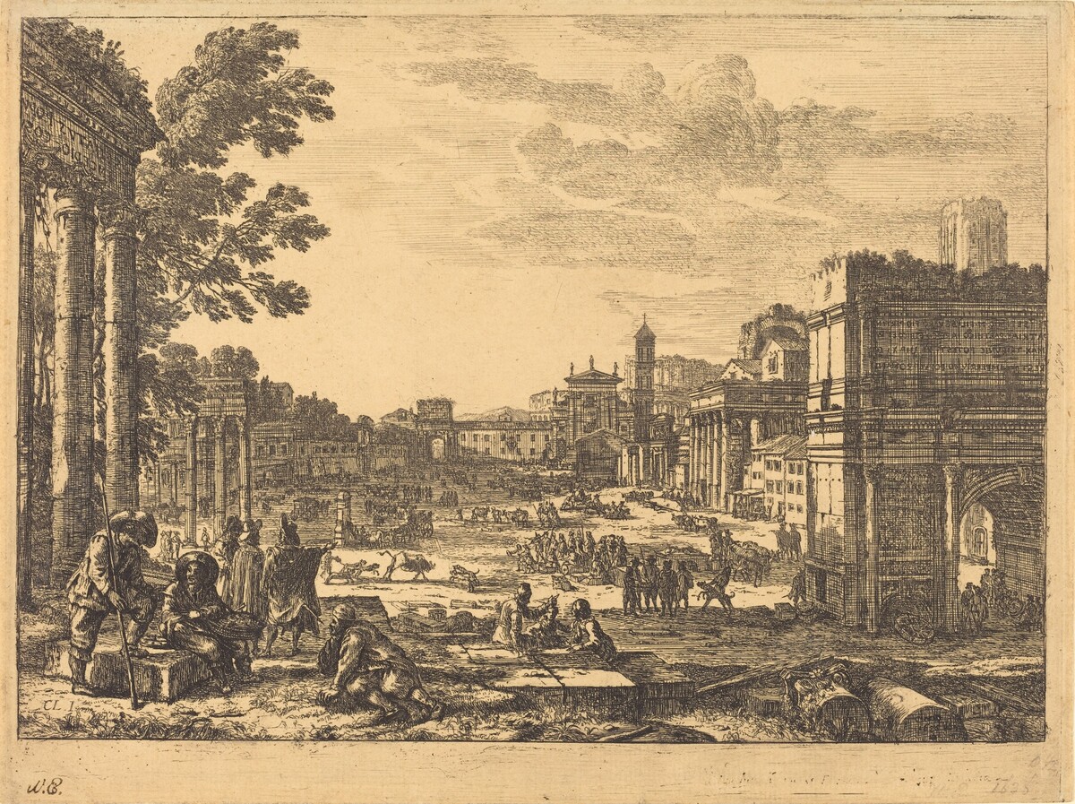 The Roman Forum (Le Campo Vaccino) by Claude Lorrain