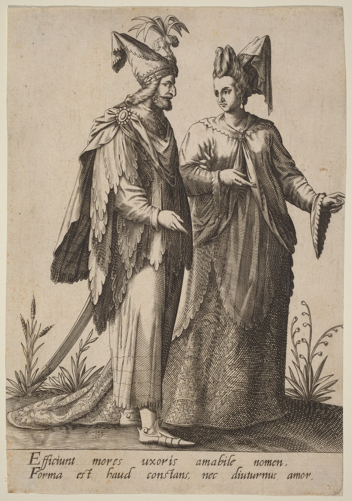 Efficiunt mores uxoris... by Robert Boissard after Jean-Jacques Boissard