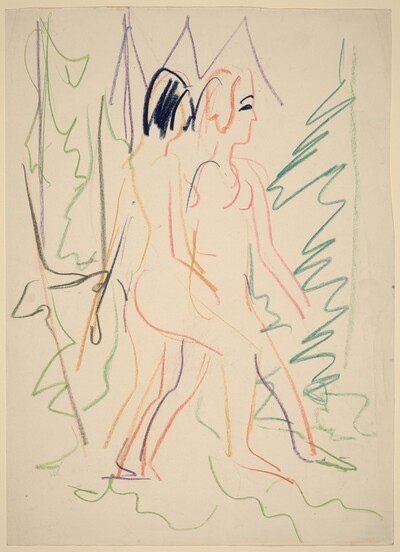Two Nudes in a Forest