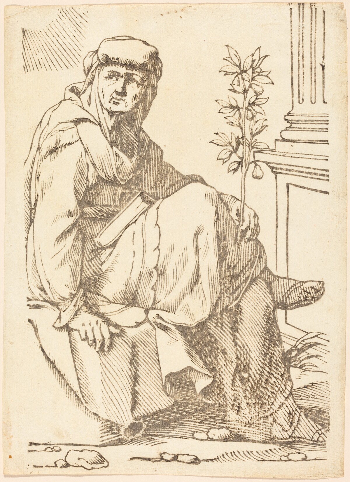 Sibylla Hellespontina by Paul Maupin, after Jacques Stella