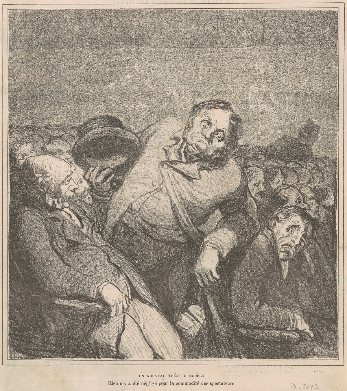 Un nouveau théatre modèle by Honoré Daumier