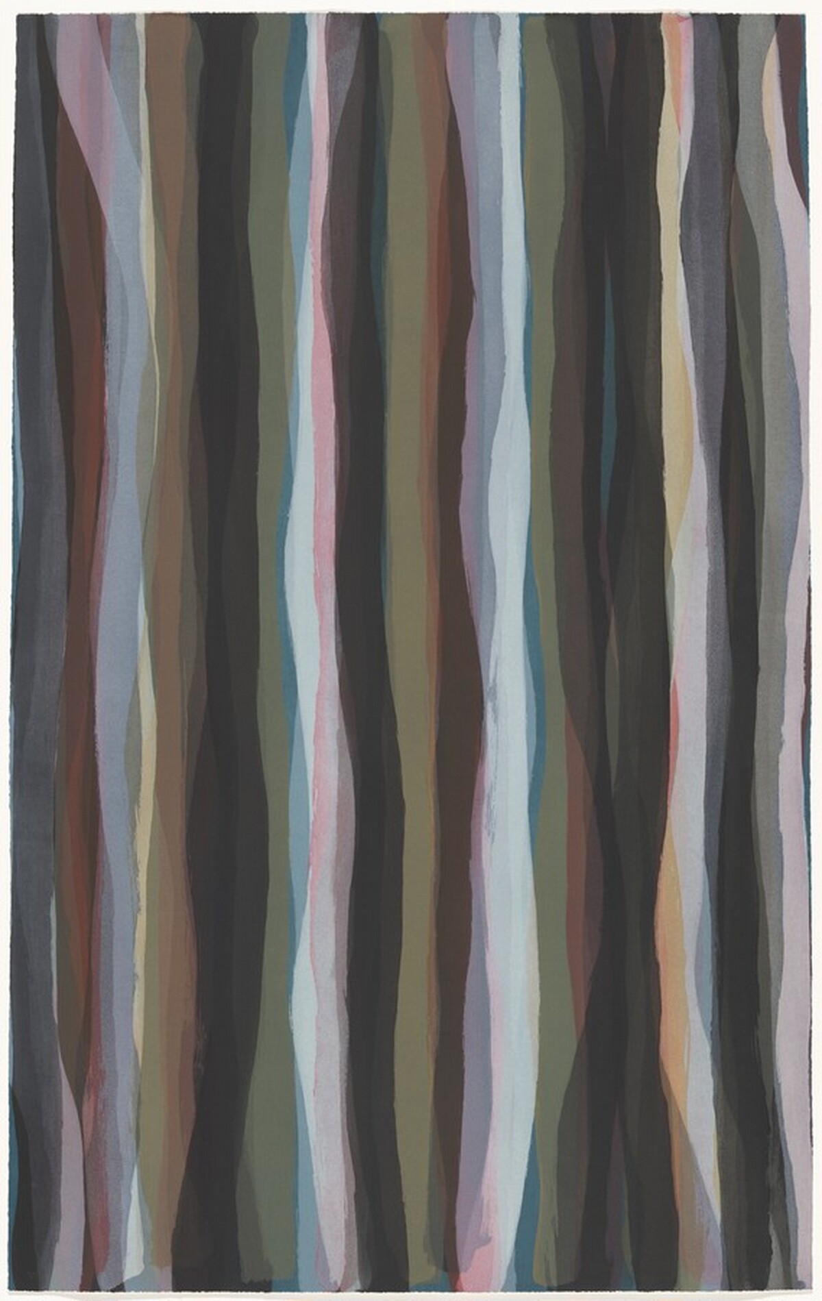 Brushstrokes in Different Colors in Two Directions, Plate #02 by Sol LeWitt