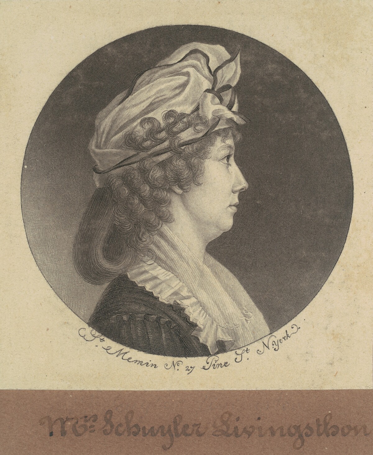 Eliza Barclay Livingston by Charles B. J. Févret de Saint-Mémin