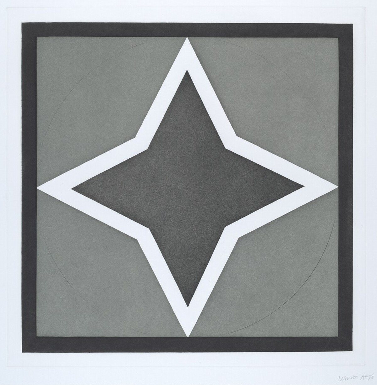 Stars-Dark Center: 4 Point by Sol LeWitt
