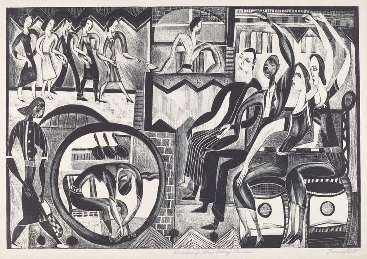 Decorations for Home Relief Bureau by Florence Kent Hunter
