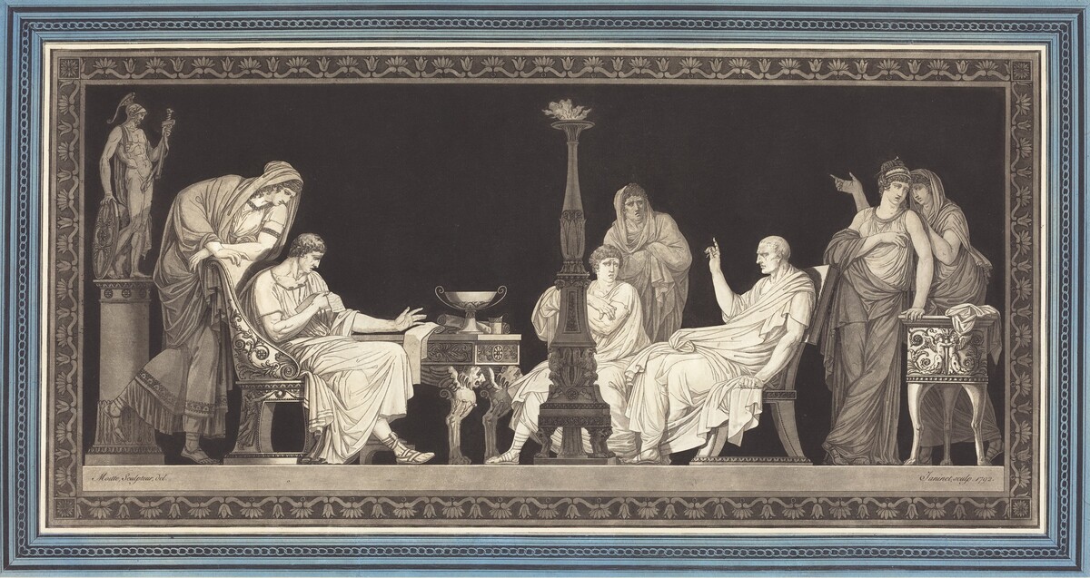 The Catiline Conspiracy by Jean-François Janinet after Jean-Guillaume Moitte
