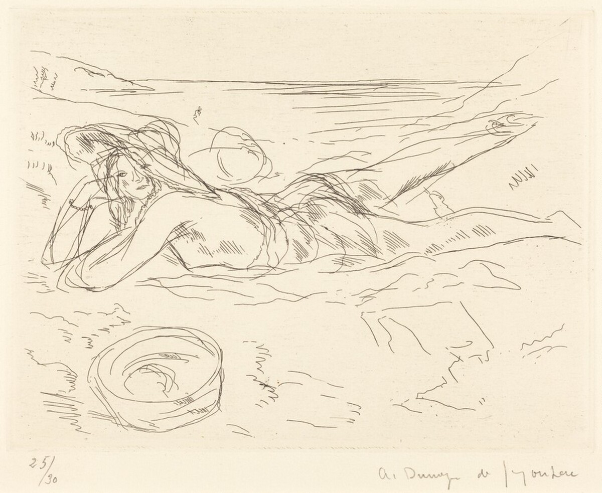 Suzanne on the Beach (Suzanne sur la plage) by André Dunoyer de Segonzac