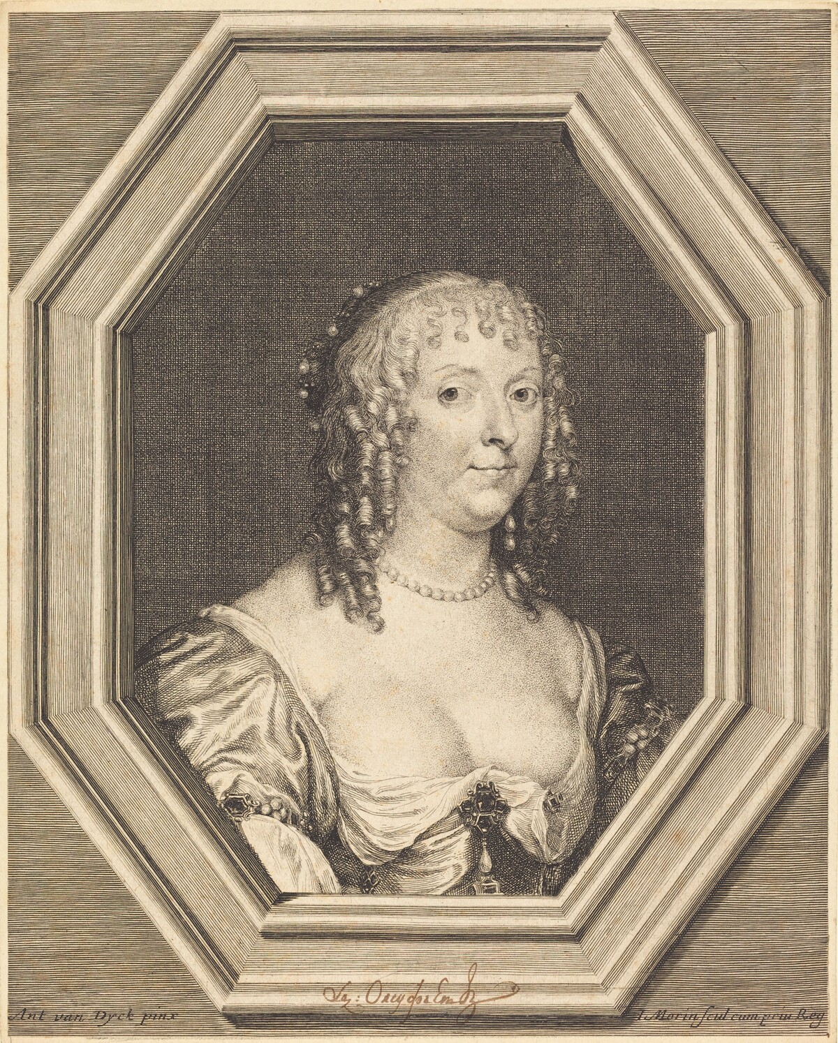 Anne Sophie Herbert, comtesse de Carnarvon by Jean Morin after Sir Anthony van Dyck