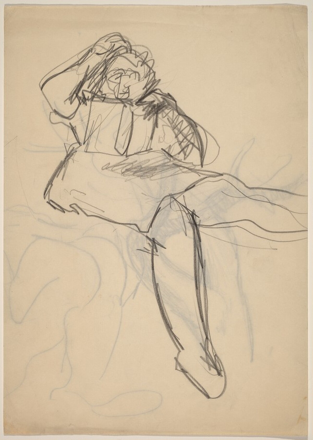 Seated Woman Reading a Book [recto] by Mark Rothko