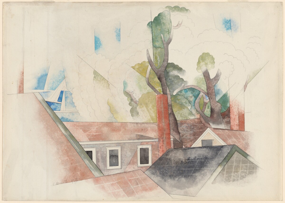 Rooftops and Trees by Charles Demuth