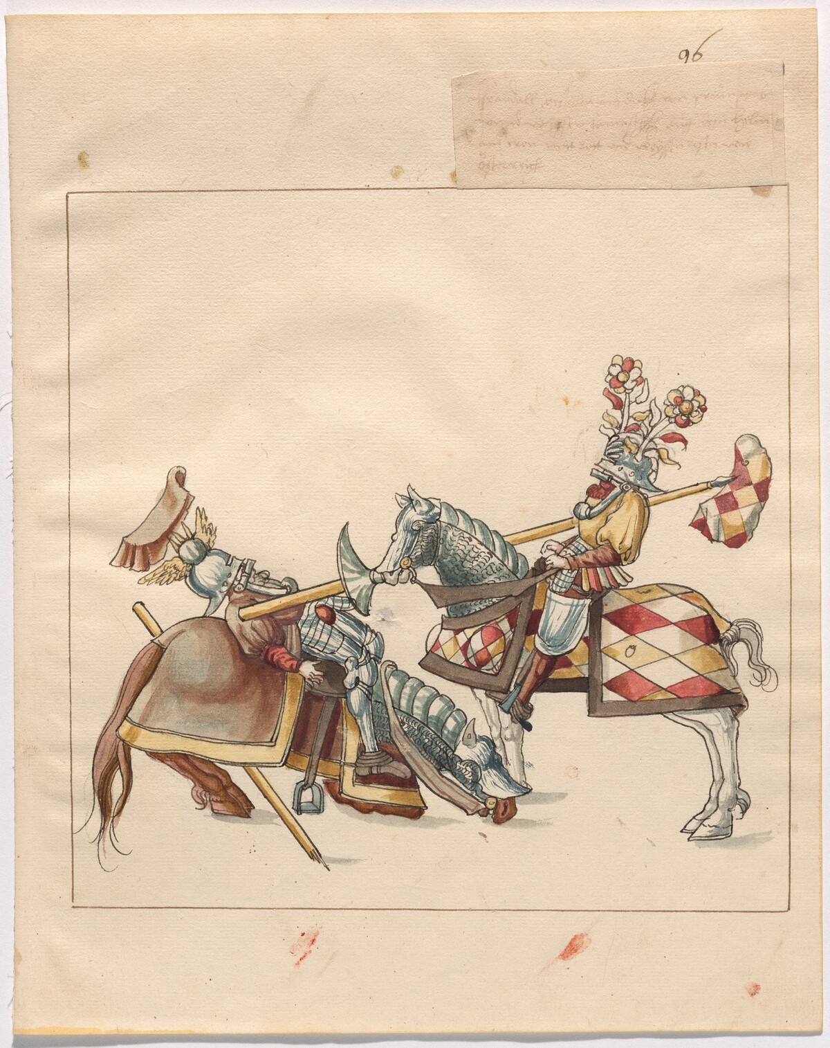 Mock Joust of War with Flying Shields and Without Bevors by German 16th Century